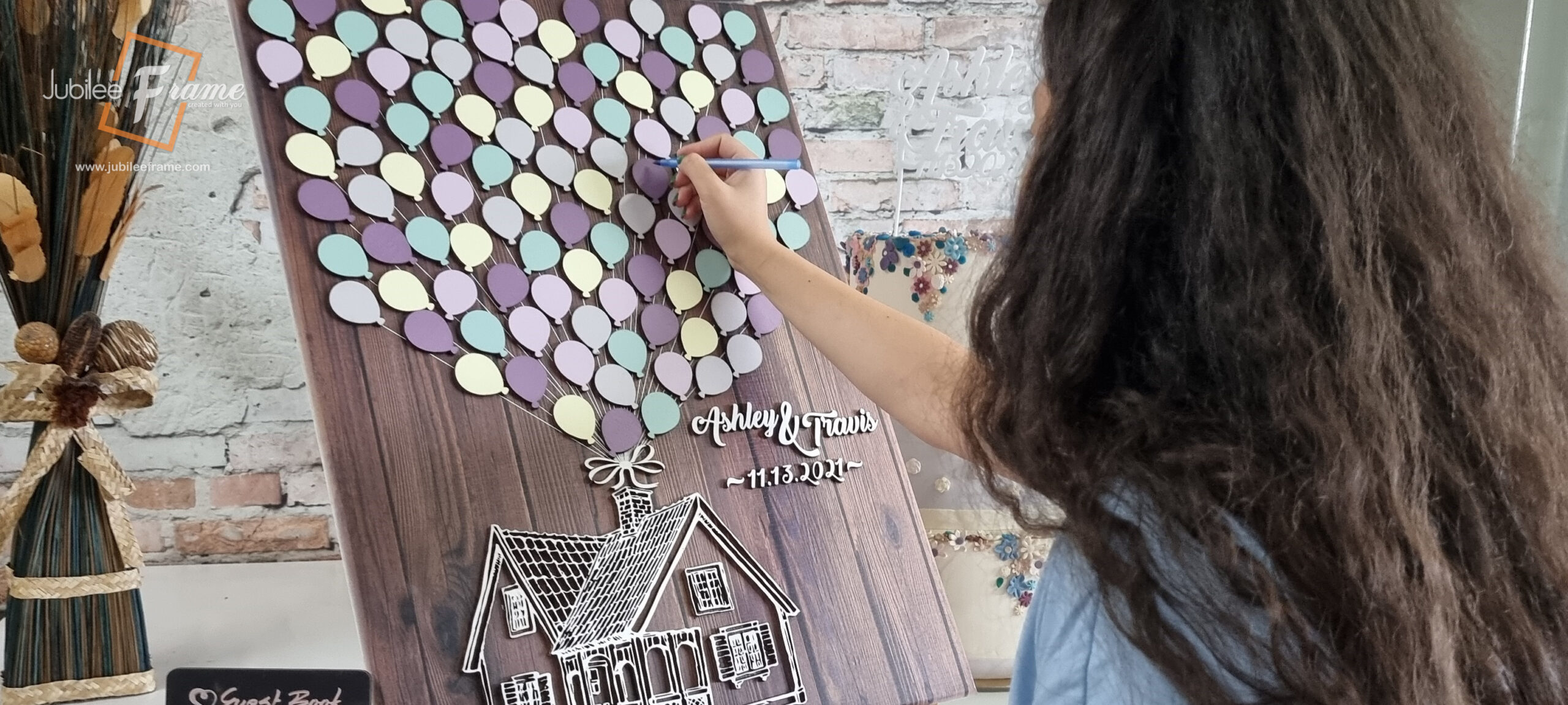 2- Wedding GuestBook Alternative Personalized Gift Sign in white grey 5