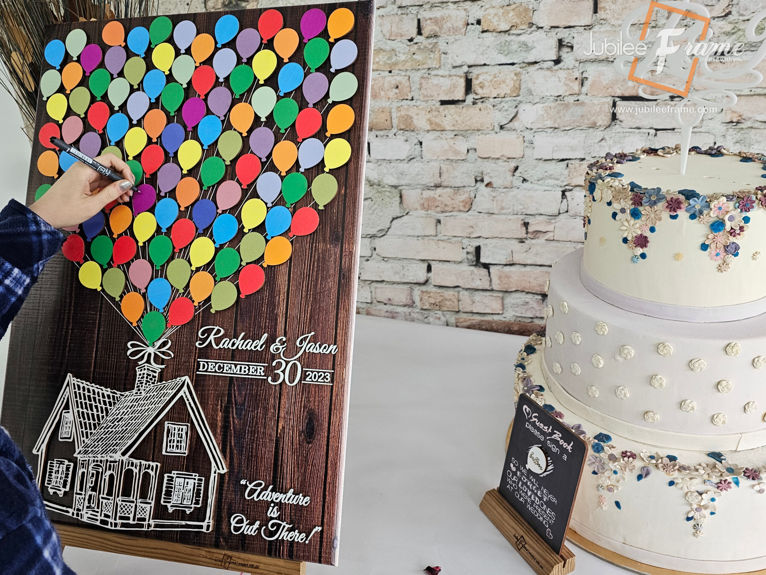 jubileeframe guest book alternative adventure is out there wedding balloons7